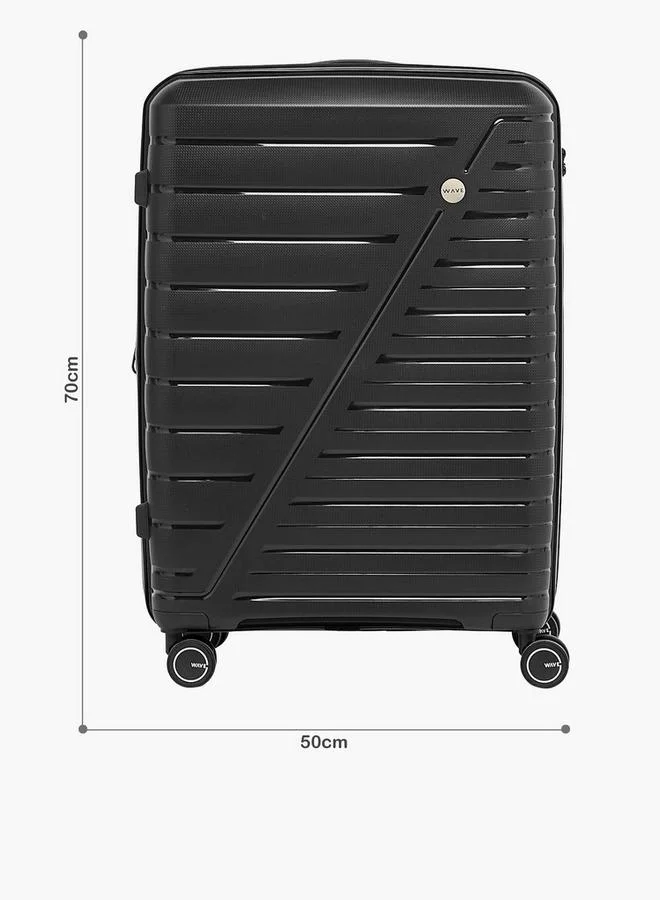Wave Textured Hardcase Trolley Bag With Retractable Handle